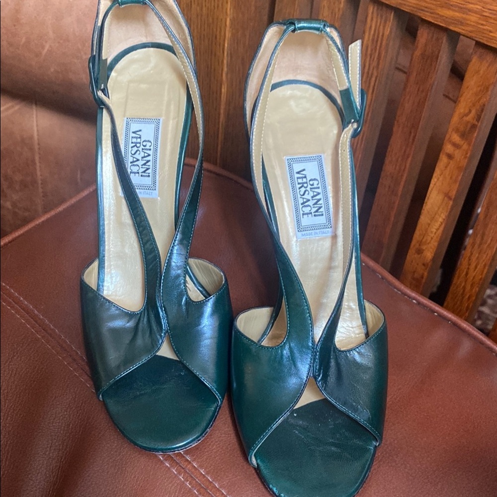Gianni Versace Green Heels